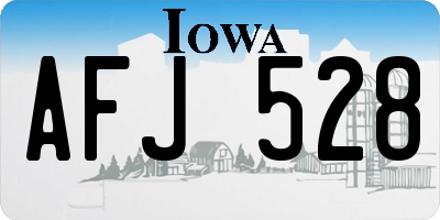 IA license plate AFJ528