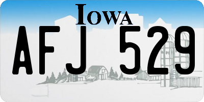 IA license plate AFJ529