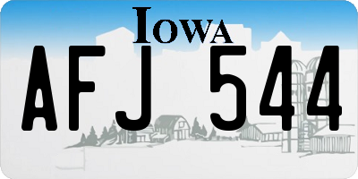 IA license plate AFJ544