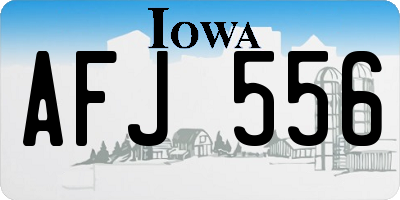 IA license plate AFJ556