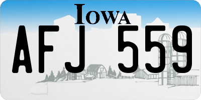 IA license plate AFJ559