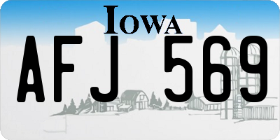 IA license plate AFJ569