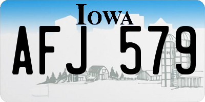 IA license plate AFJ579