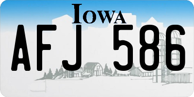 IA license plate AFJ586