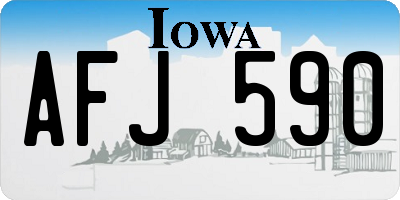 IA license plate AFJ590