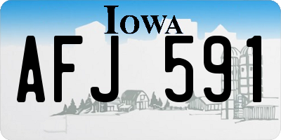IA license plate AFJ591
