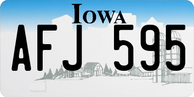 IA license plate AFJ595