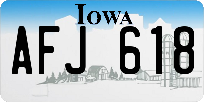 IA license plate AFJ618
