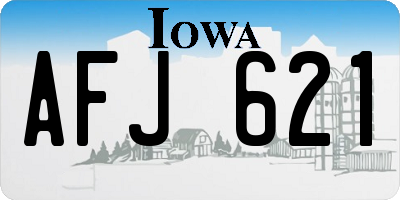 IA license plate AFJ621