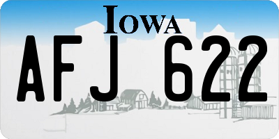 IA license plate AFJ622