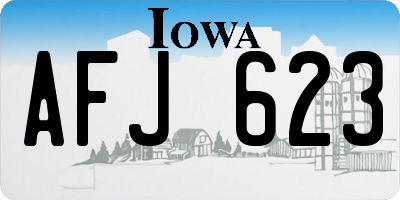 IA license plate AFJ623