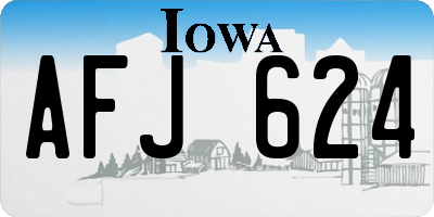 IA license plate AFJ624