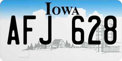 IA license plate AFJ628