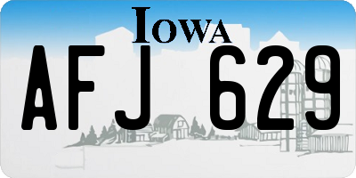 IA license plate AFJ629