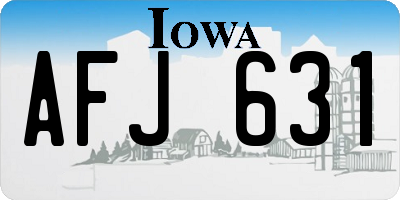 IA license plate AFJ631