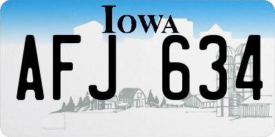 IA license plate AFJ634