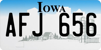 IA license plate AFJ656
