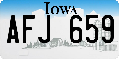 IA license plate AFJ659