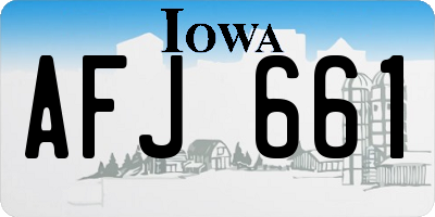 IA license plate AFJ661