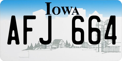IA license plate AFJ664