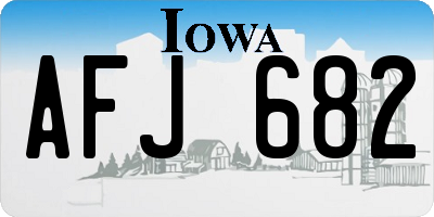 IA license plate AFJ682