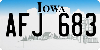 IA license plate AFJ683