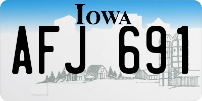 IA license plate AFJ691