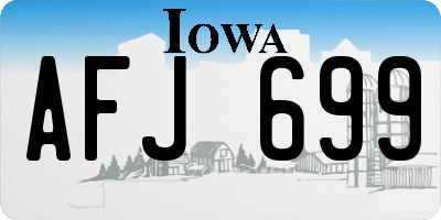 IA license plate AFJ699