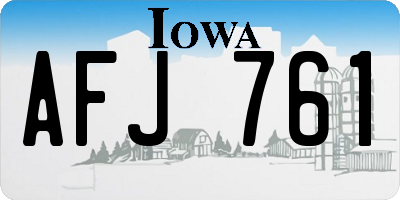 IA license plate AFJ761