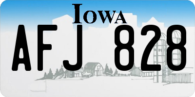 IA license plate AFJ828