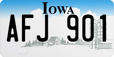 IA license plate AFJ901