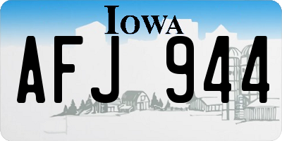 IA license plate AFJ944