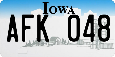 IA license plate AFK048