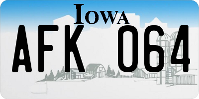 IA license plate AFK064