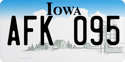 IA license plate AFK095