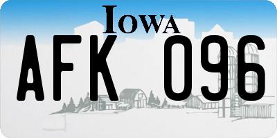 IA license plate AFK096