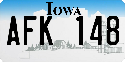 IA license plate AFK148