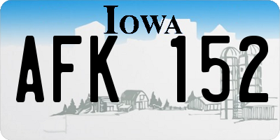 IA license plate AFK152