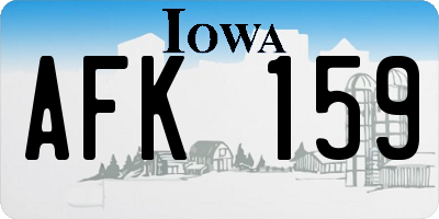 IA license plate AFK159
