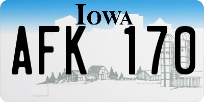 IA license plate AFK170