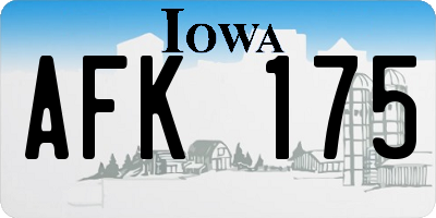 IA license plate AFK175