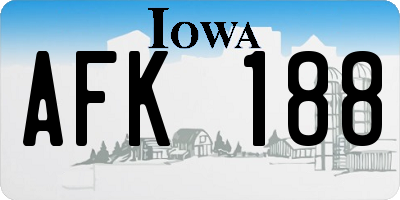 IA license plate AFK188