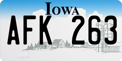 IA license plate AFK263