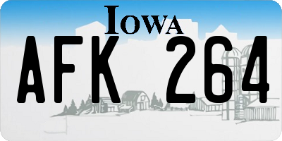 IA license plate AFK264