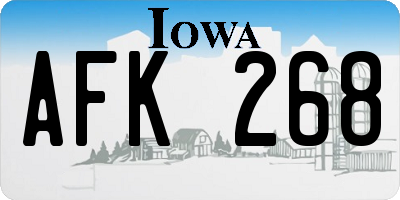 IA license plate AFK268