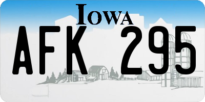 IA license plate AFK295