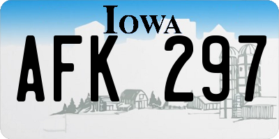 IA license plate AFK297