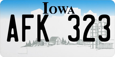 IA license plate AFK323