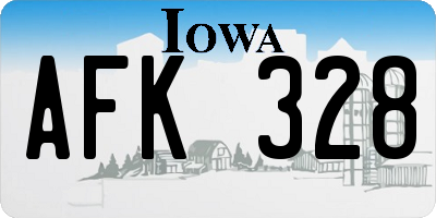 IA license plate AFK328