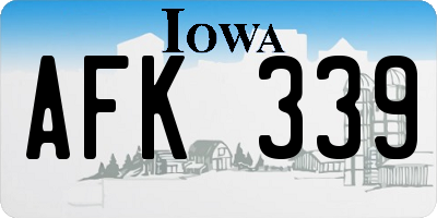 IA license plate AFK339